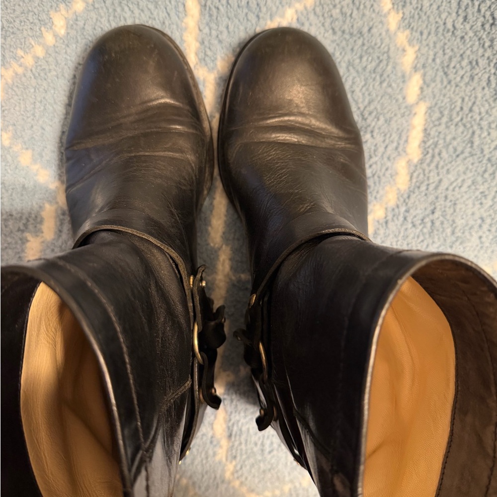 Jimmy Choo Black Leather Ankle Booties - Picture 4 of 6